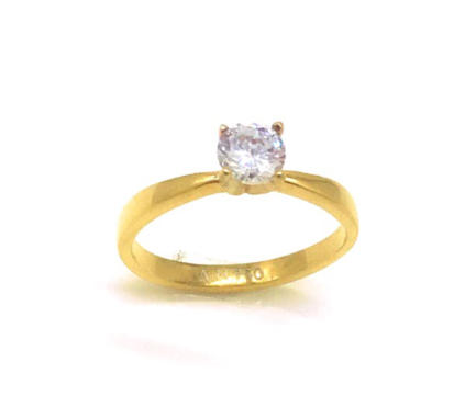 Stainless 18K Gold plated Elegant Gold Ring Engagement Ring Not faded