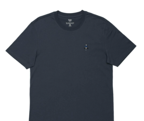 GIORDANO Men's Classic Man Tee T-Shirt  - 11 - Cavalry Blue