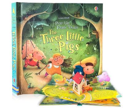 Usborne Pop-Up Fairy Tale Three Little Pigs 3D Flap Picture Books Kids Baby English Cardboard Book