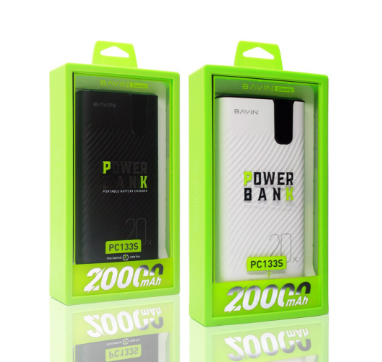 BAVIN PC133S 20000mAh Anti-Slip Design Fast Charging Powerbank Dual 2.1A Micro & TYPE-C Input