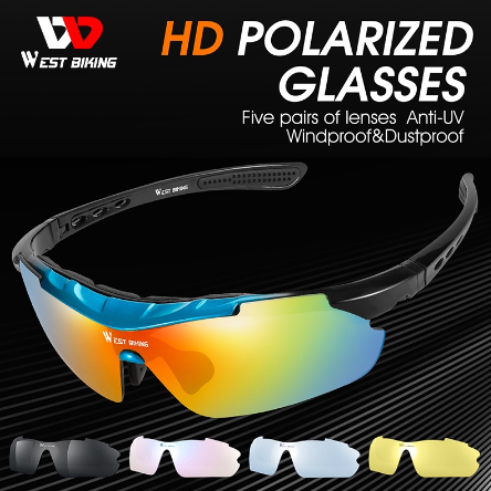 WEST BIKING Polarized Cycling Sunglasses Bike Eyewear
