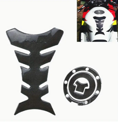 Motorbike Racing Fiber Fuel Gas Cap Cover Tank Protector Pad Sticker Decal For Honda For CBR 600 F2/F3/F4/F4i RVF VFR CB400 CB1300