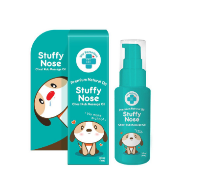 Tiny Remedies Stuffy Nose Natural Baby Chest Rub Massage Oil (50ml)