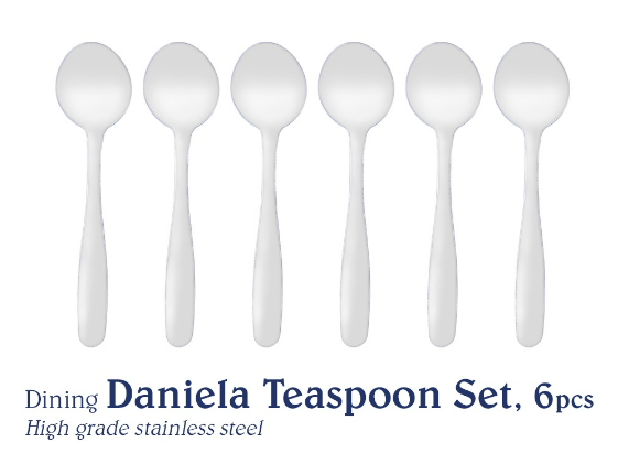 Chef's Classics Dining Daniela Stainless Steel Teaspoon Set, 6pcs