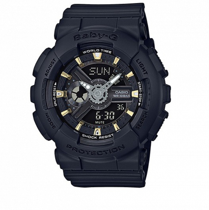 Casio Baby-g BA-110GA-1A Digital Analog Rubber Strap Watch For Women