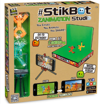 Stikbot Puppet Sucker Joint Puppet Freeze Action Figure Filming Animation Toys Tripod Green screen 2102 model