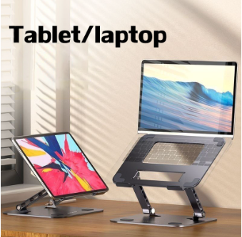 Laptop Stand Adjustable Aluminium Stand Upright Portable Lightweight Home Office Travel