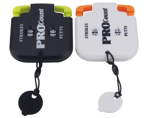 Mini Score Counter Golf Stroke Shot Putt Tally Keeper Number with Key Chain (Pack of 2)-Black