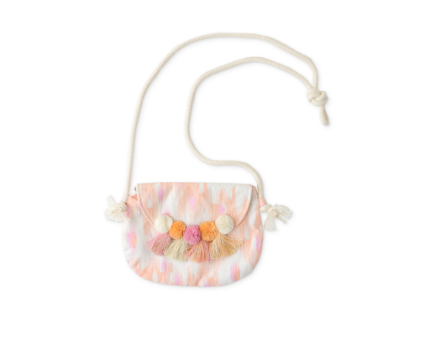 Gingersnaps Girls' Pompom & Raffia Slingbag