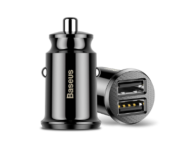 Baseus Mini USB Car Charger For Mobile Phone Tablet GPS 3.1A Charging Car-Charger Dual USB Car Phone Charger Adapter in Car