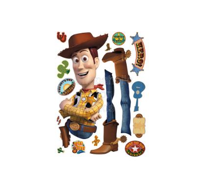 Toy Story Woody Sticker S4kph Disney Decal Decor Sallpaper Nursery Bedroom Room Boy Baby kid Cowboy