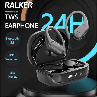 RALKER Original TWS Wireless Bluetooth Earphone IPX5 Waterproof Sports Headphones With MIC Headset