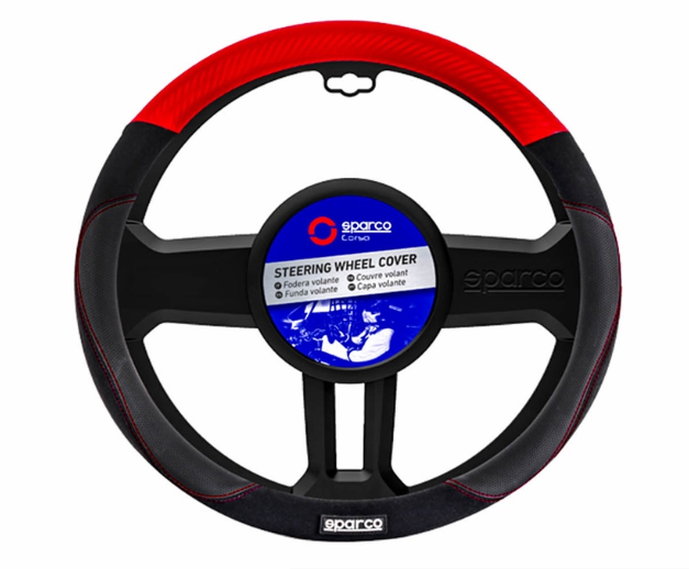 Sparco Corsa Steering Wheel Cover SPS122 (Black With Red)