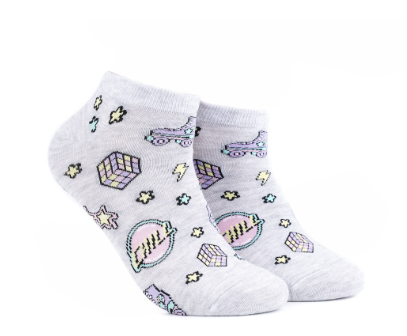 Iconic Socks Rollerblades Pattern Women's Ankle Socks