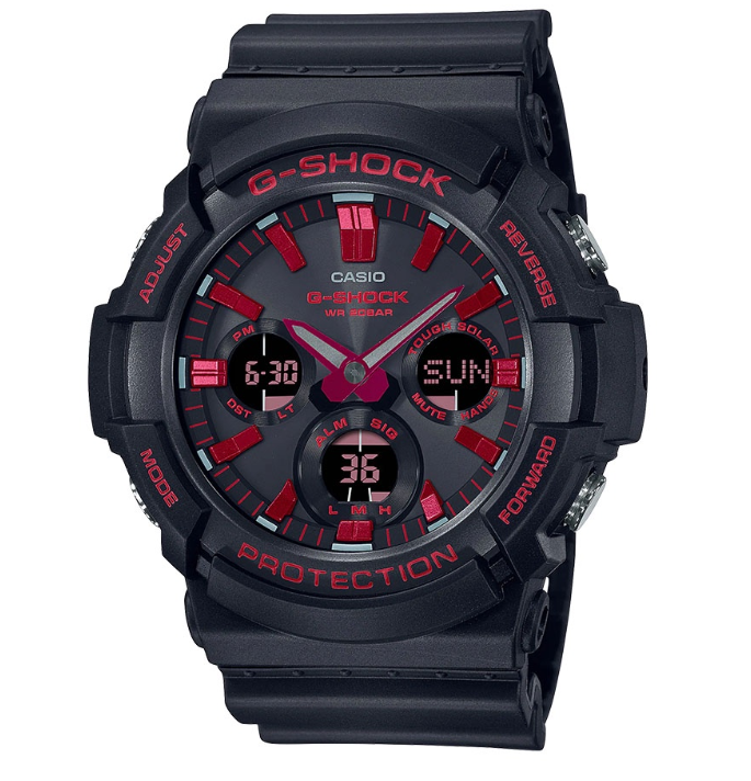 Casio G-Shock Standard Analog-Digital Black Resin Digital Watch For Men CGAS-100BNR-1ADR