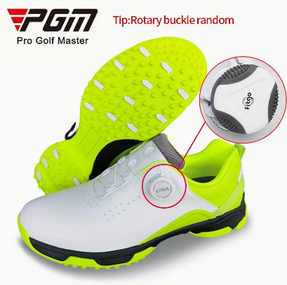 PGM Men's Non-slip Golf Shoes With Rotary Buckle, Lightweight Sports Sneakers XZ143 For Autumn Winter, men's footwear
