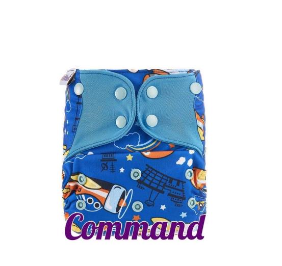 Booldeet Posh Cloth Diaper Newest Prints with 4-Layer Contoured Microfiber Insert S3