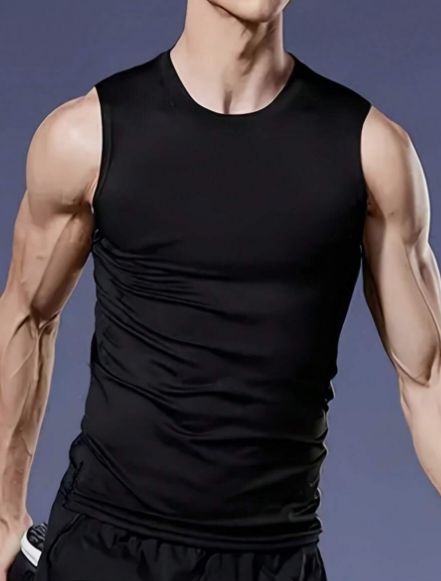 Men's Tight-Fit Athletic Training Workout Leisure Sports Tank Top Basic