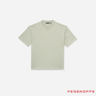 Penshoppe Oversized Fit T-Shirt For Men (Black/Heather Gray/Sage Green/Teal)