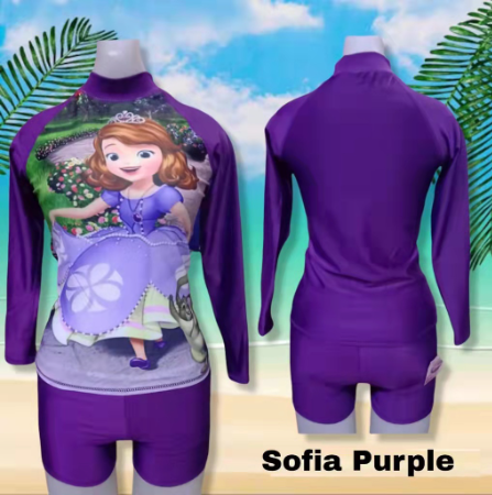 New Children's Swimsuit 3-14 Years Old Split Little Girl Cute Cartoon Boxer Swimming Suit