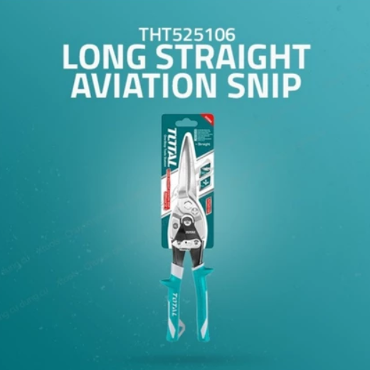 Total Tools THT525106 Long Straight Aviation Snip 12”(300mm)