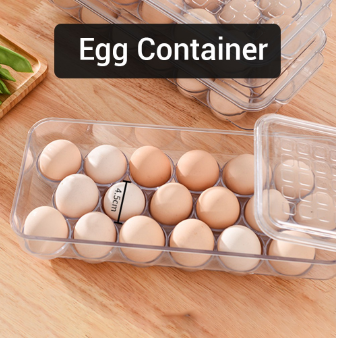 Locaupin Kitchen Pantry Egg Storage Container with Lid Handle for Pantry Countertop Fridge Organizer