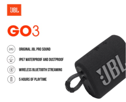 JBL Go 3 Portable Bluetooth Waterproof Speaker Mini Wireless Speaker