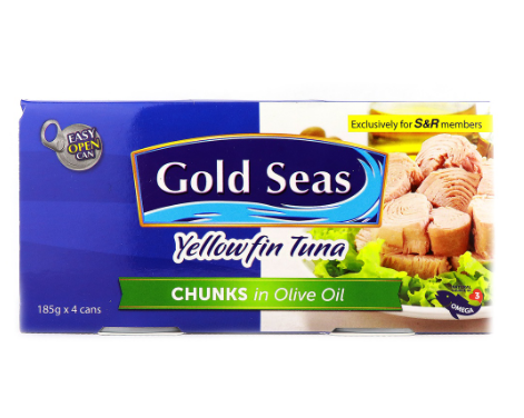 Gold Seas Yellowfin Tuna Chunks in Olive Oil 4 x 185g
