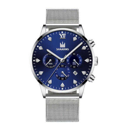 Fashion Men Stainless Steel Quartz Watches with Calendar M7