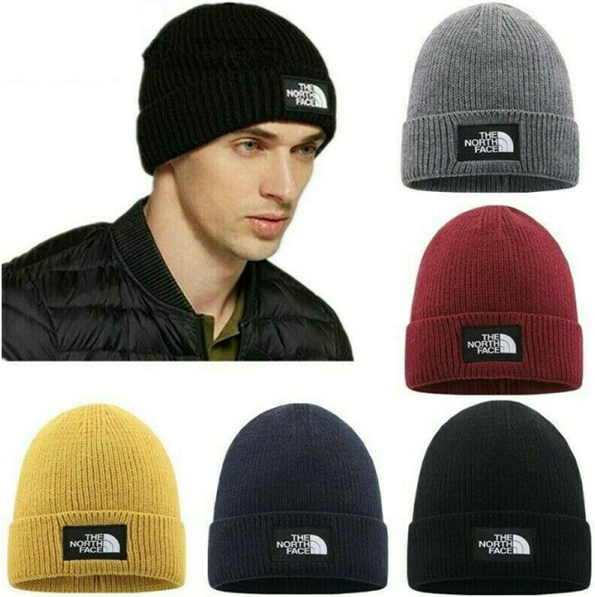 THE NORTH FACE Cuff Beanie Plain Knit Hat Winter Solid Cap Men Woman