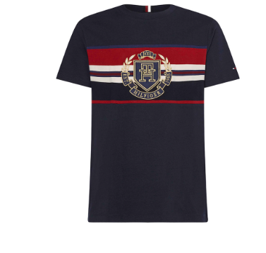 Tommy Hilfiger Men's IM Icon Crest Stripe Tee