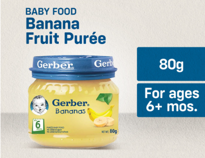 Gerber Banana Puree Baby Food 80g