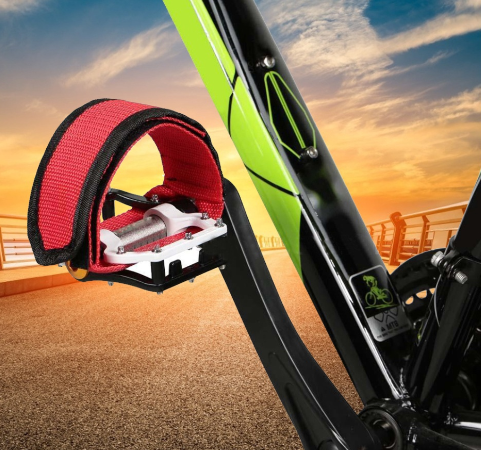 1 Pair Nylon Bicycle Pedal Straps Toe Clip Foot Strap Belt Adhesive Bicycle Pedal Tape Cycling Cover