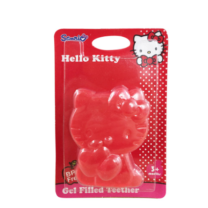 HELLO KITTY 100% Authentic Gel Filled Teether Red