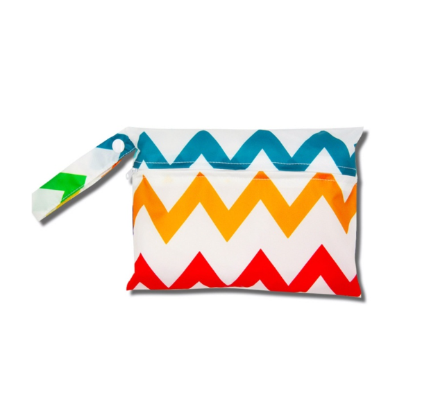 Waterproof Reusable Baby Diaper Bags Cartoon Print Wet Dry Nappy Zipper Handbag Stroller Carry Pack Outdoor Storage DB4