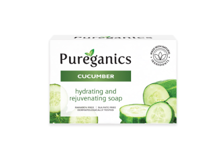 PUREGANICS Cucumber Hydrating and Rejuvenating Soap 135G