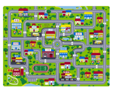 Kids Carpet Playmat City Life Extra Large Learn Have Fun Safe, Children's Educational, Road Traffic System, Multi Color Activity Centerpiece Play Mat! Great for Playing with Cars