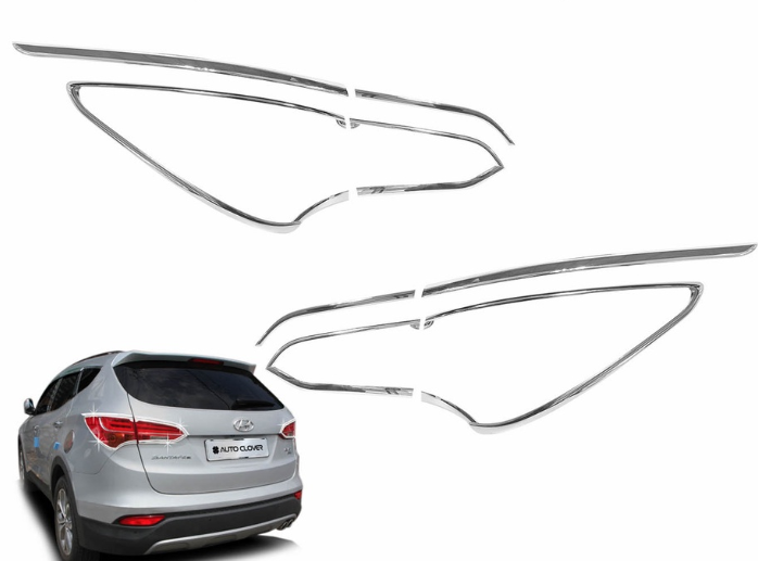 Auto Clover Rear Lamp Garnish 8pcs Set C442 For Hyundai Santa Fe DM 2012 - 2014 Car Accessories