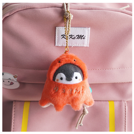 Koi Penguin Plush Doll Small Pendant Bag Pendant Charm Doll Keychain Toy Doll F8