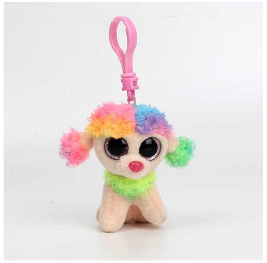 Ty Beanie Big Eyes Keychain Pendant Sloth Monkey Cat Fox Puppy Rabbit Soft Plush Backpack Decor Doll Birthday Gift For Kids 10CM C37