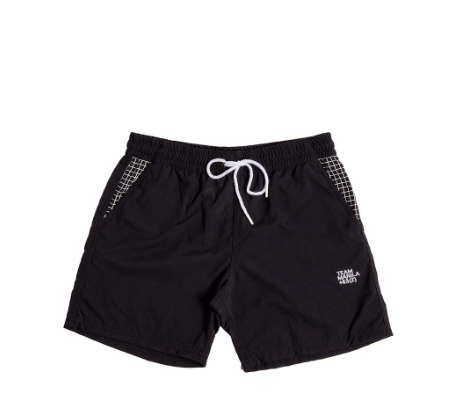 TEAM MANILA GRID SHORTS BLACK