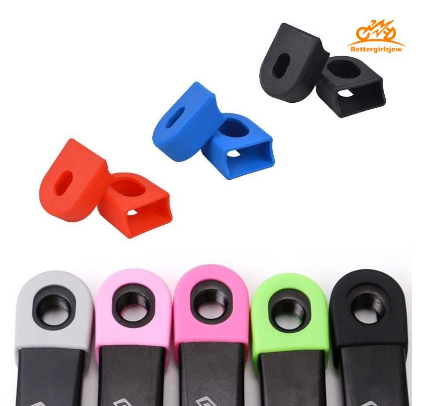 2PC BIKE Bicycle Protective Bash Boots For Alloy Crank Arm Protector Silica Gel BIcycle Race Crank Boots Crankset Protective Case