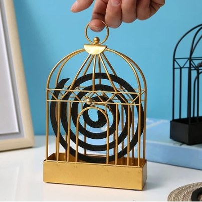 Birdcage Mosquito Coil Holder The Nordic Metal Portable Mosquito Incense Burner for Home