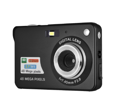 Portable 1080P Digital Camera Video Camcorder 48MP Anti-shake 8X Zoom 2.7 Inch LCD Screen