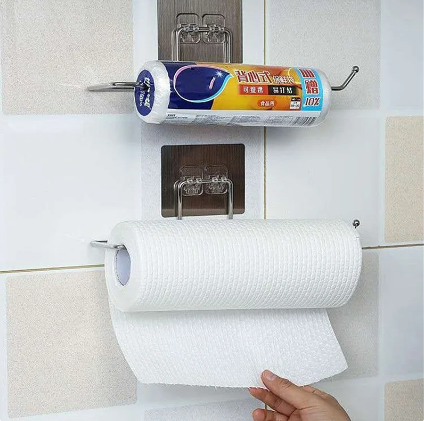 1/2pcs Hanging Toilet Paper Holder Roll Paper Holder Bathroom Towel Rack Stand Kitchen Stand Paper Rack Home Storage Racks