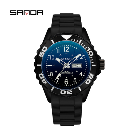 Sanda Luxury Waterproof Quartz Women Watch Fashion Women Casual Creative Women Watch BLACK
