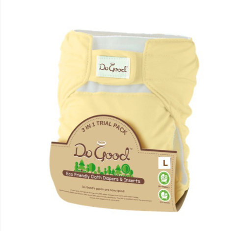 Tiny Buds Bamboo Cloth Diaper 3-in-1 Pack Yellow