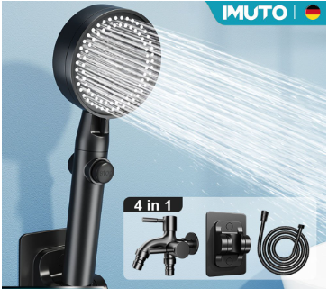 IMUTO 5-Speed Shower Set With Faucet Handheld Shower Bathroom Shower Head High Pressure With Hose