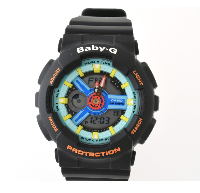 Casio Baby-g BA-110NR-1A Digital Analog Rubber Strap Watch For Women