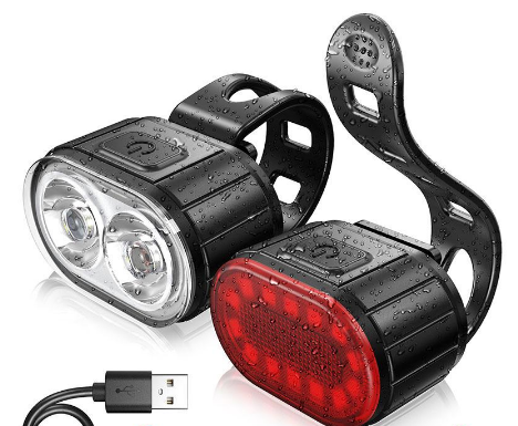 LED Bike Light Bicycle Front Rear Light USB Charge Headlight Cycling Taillight Bicycle Lantern Lamp Bike Accessories